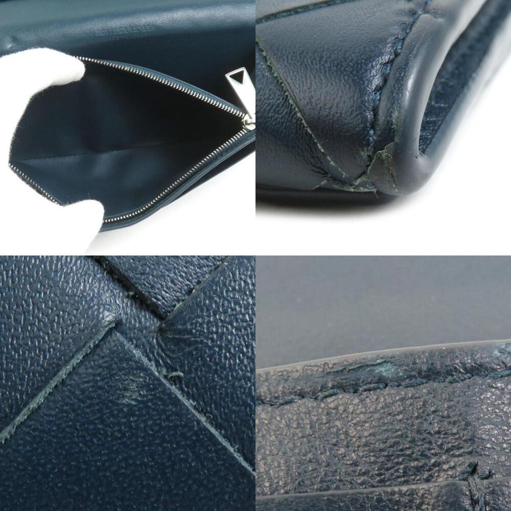 Bottega Veneta long wallet in intrecciato leather blue-green for men and wome... - Picture 4 of 5